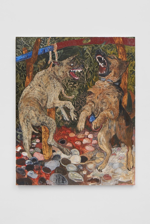 Bernadette Despujols Pelea de perros, 2023 Oil on canvas 60 x 40 in 152.4 x 101.6 cm (BDE23.001)