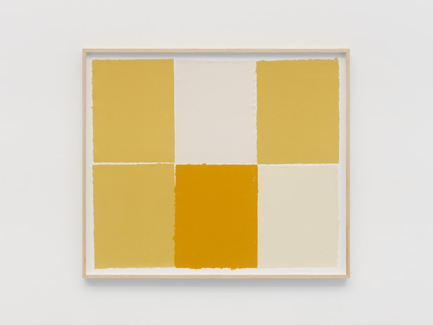 Ethan Cook Yellows, 2021 Handmade pigmented paper 30 x 36 inches 76.2 x 91.4 cms (ECO21.017)