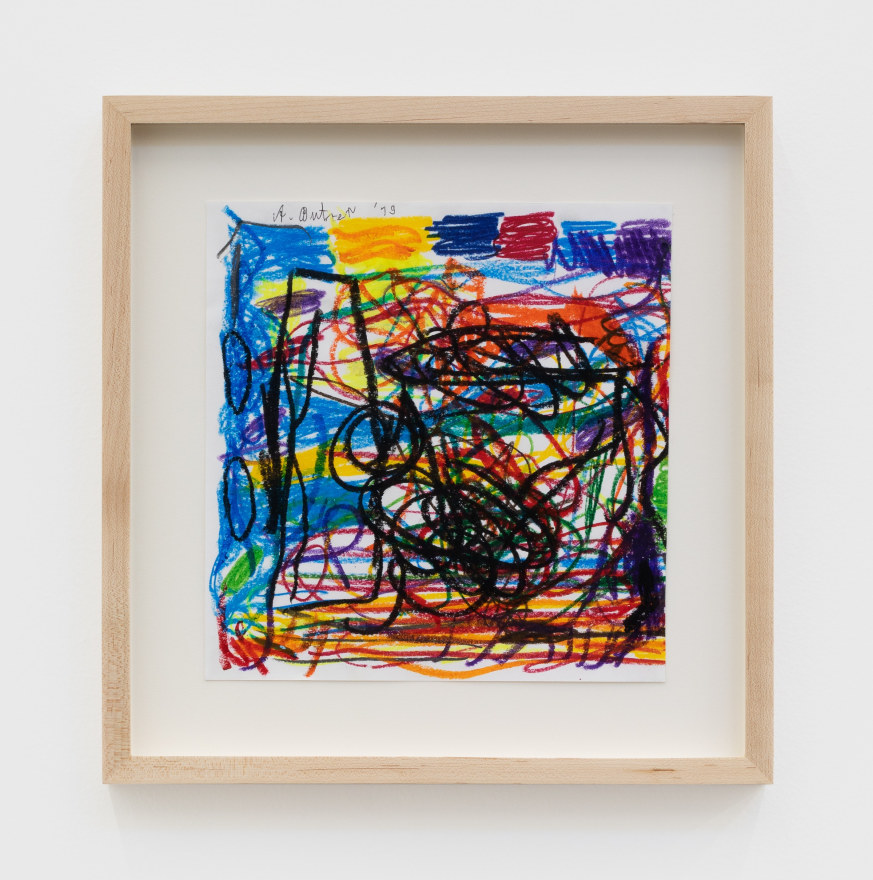 Andr&eacute; Butzer Untitled, 2019 Wax crayon and pencil on paper 8 1/2 x 8 in (paper size) 21.6 x 20.3 cm (paper size) (AB19.084)