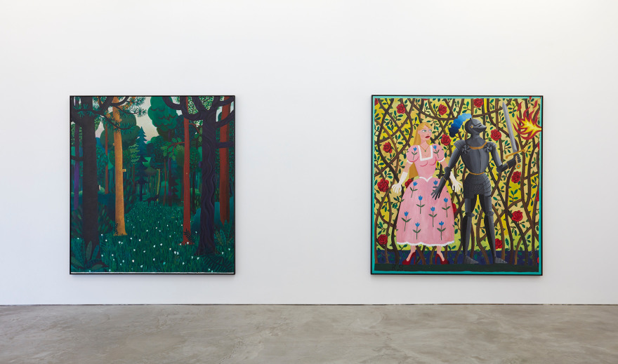 Installation View of &quot;Wolf in the Forest&quot; and &quot;Princess and the Knight&quot;