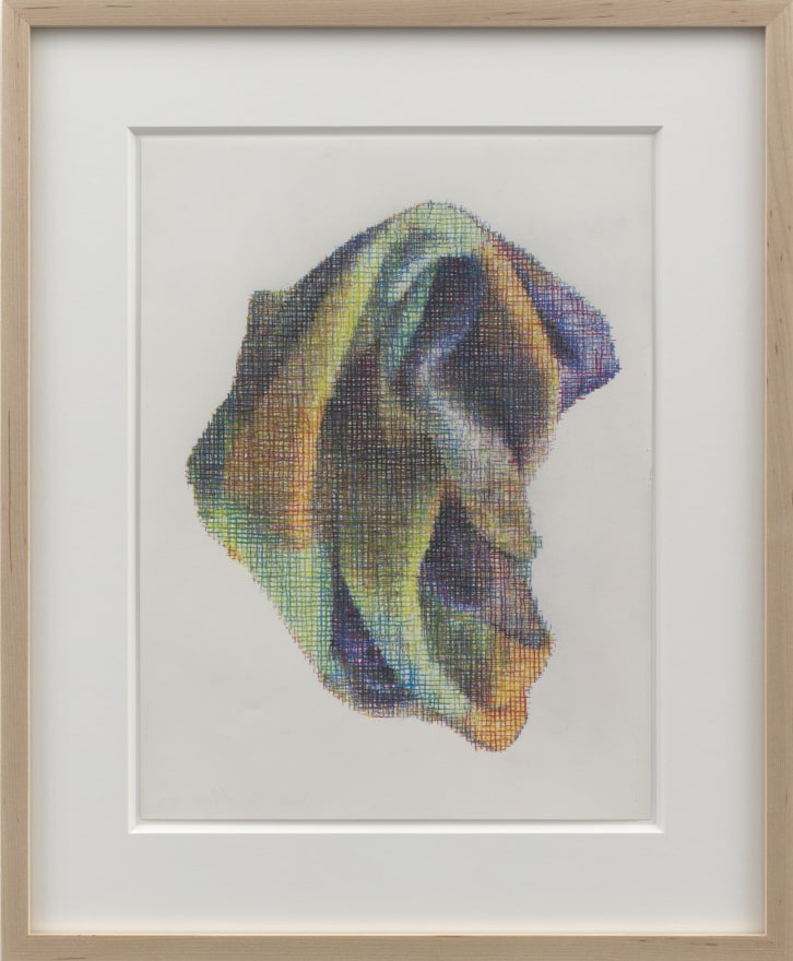 Asher Liftin Scarf II, 2023 Colored pencil on paper 14 x 17 in (framed) 35.6 x 43.2 cm (framed) (ALI23.015)