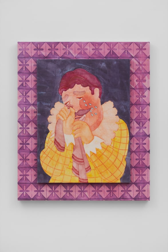 Orkideh Torabi Big Boss Bawling, 2024 Dye on canvas on panel 36 x 30 in 91.4 x 76.2 cm (OTO24.001)