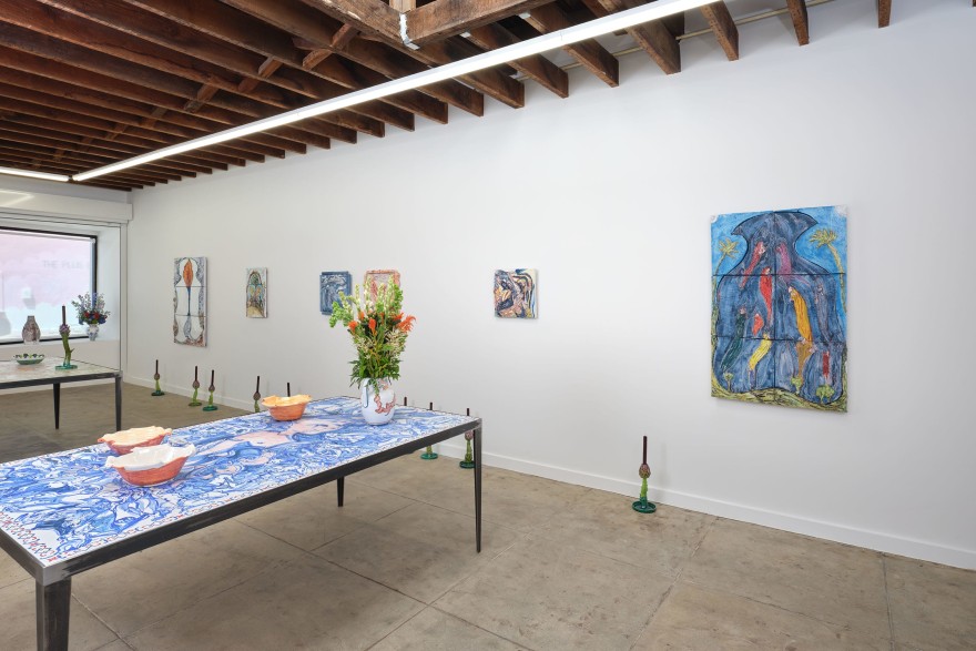 Installation view of Lola Montes, Faccia d&rsquo;angelo, Every angel has another face, (July 16 - August 27, 2022). Nino Mier Gallery Glassell Park