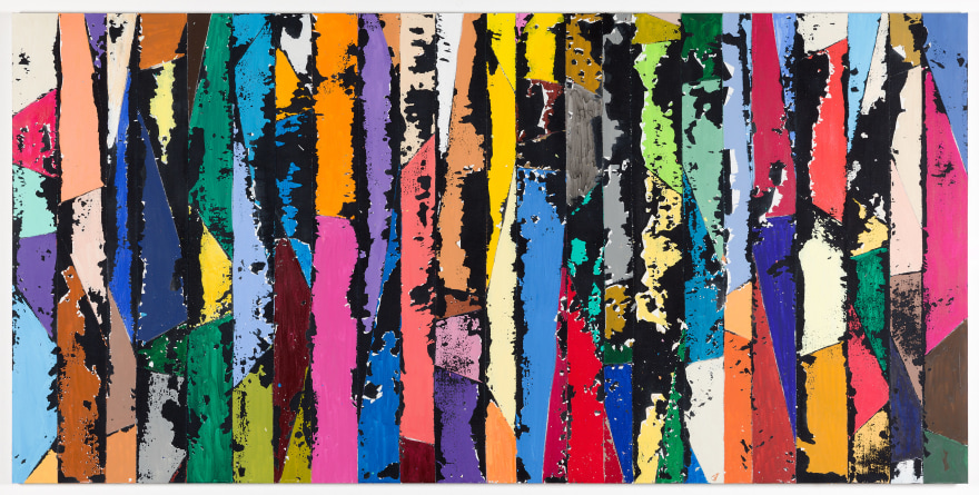 Secundino Hern&aacute;ndez Untitled, 2023 Acrylic and dye on stitched linen 63 x 128 in 160 x 325 cm (SHE23.013)