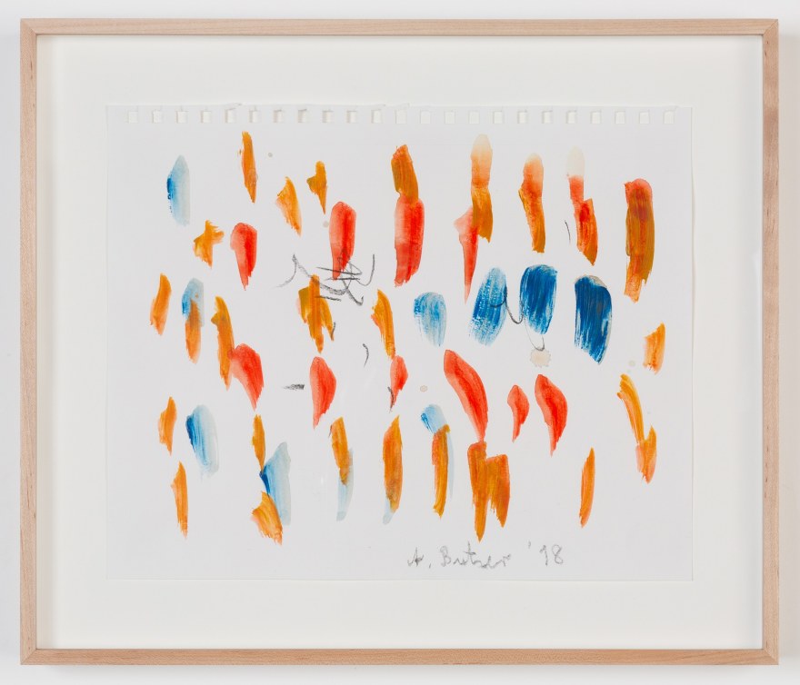 Andr&eacute; Butzer, Untitled, 2018, Watercolor and graphite on paper, 9 &frac34; x 12 in (24.8 x 30.5 cm), AB18.049