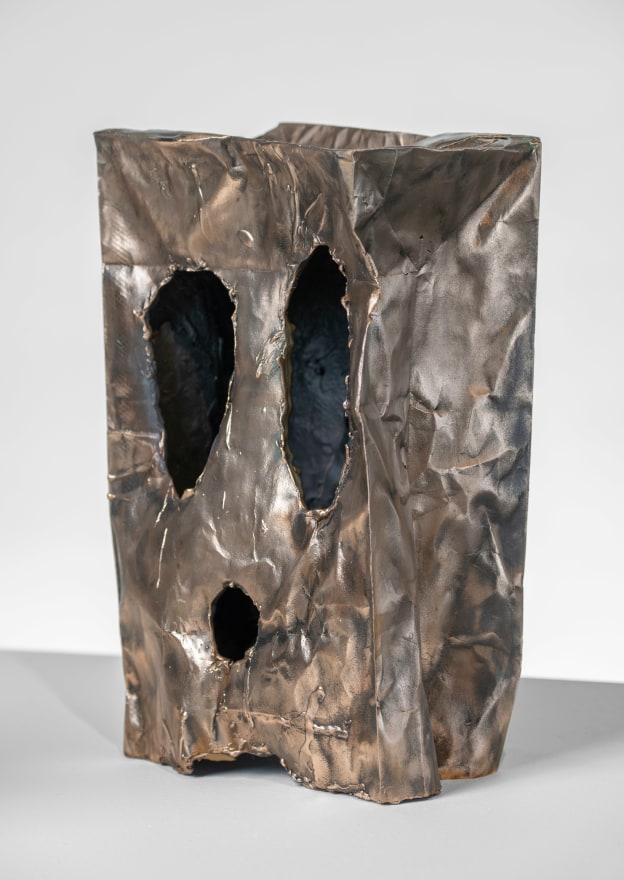 Jon Pylypchuk ghost bag #3, 2023 Bronze 11 x 7 x 5 in 27.9 x 17.8 x 12.7 cm (JPY23.008)