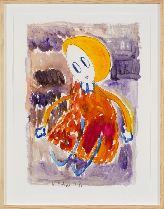 Andr&eacute; Butzer Untitled, 2021 Watercolor, crayon, and pencil on paper 18 7/8 x 14 1/8 in 48 x 36 cm (AB21.024)