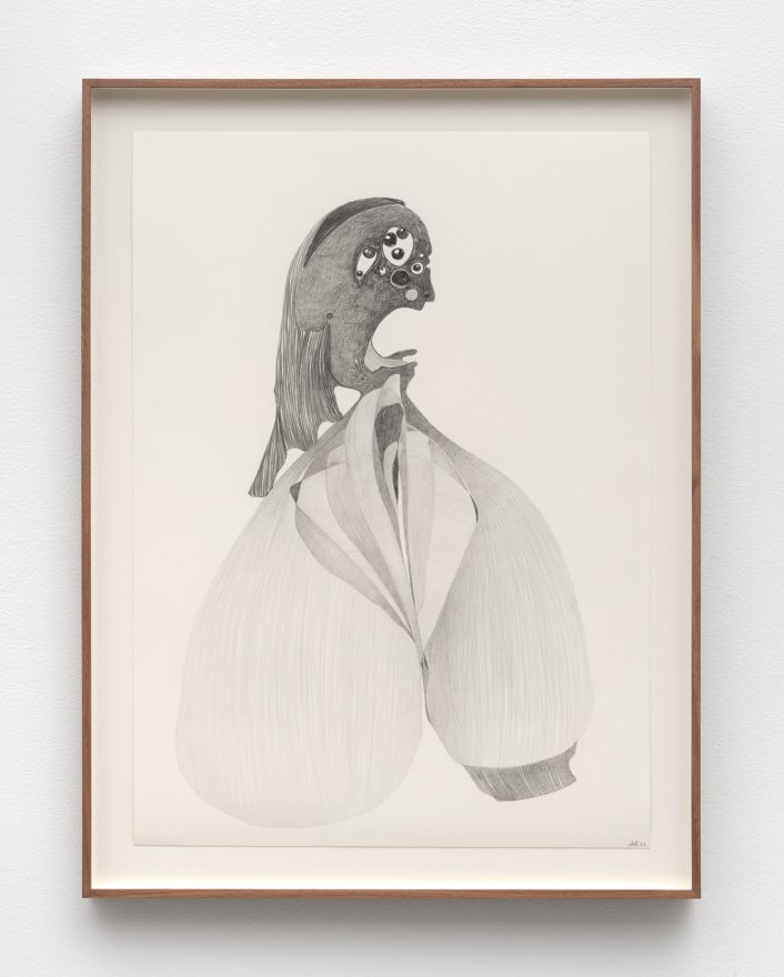 Nicola Tyson Breathwork, 2022 Graphite on paper 28 1/2 x 21 1/2 x 1 1/2 in (framed) 72.2 x 54.5 x 3.8 cm (framed) (NTY22.032)