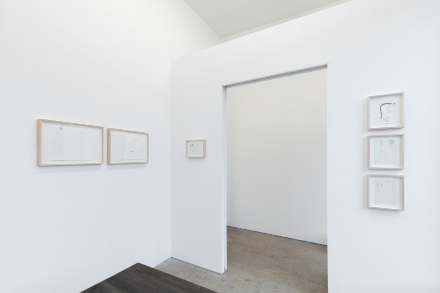 Installation View of &quot;Black Elk Speaks&quot;, Collection of Drawings around the door of the Front Room in Gallery 3