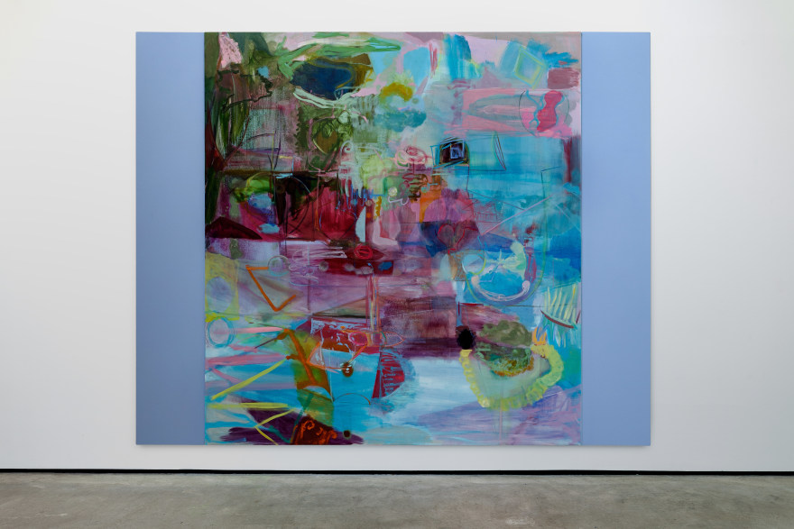 Victoria Morton Multiple Box Motion, 2022 Colored gesso and oil on canvas 118 1/8 x 94 1/2 x 1 3/8 in 300 x 240 x 3.6 cm (VMO22.007)