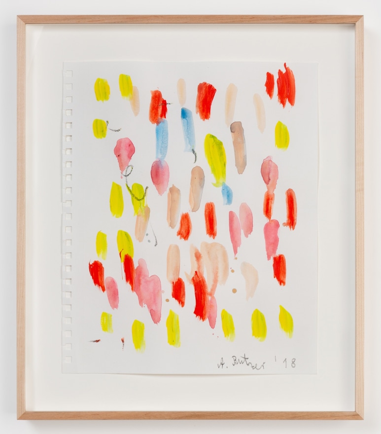 Andr&eacute; Butzer, Untitled, 2018, Watercolor and graphite on paper, 12 x 9 3/4 in (30.5 x 24.8 cm), AB18.051