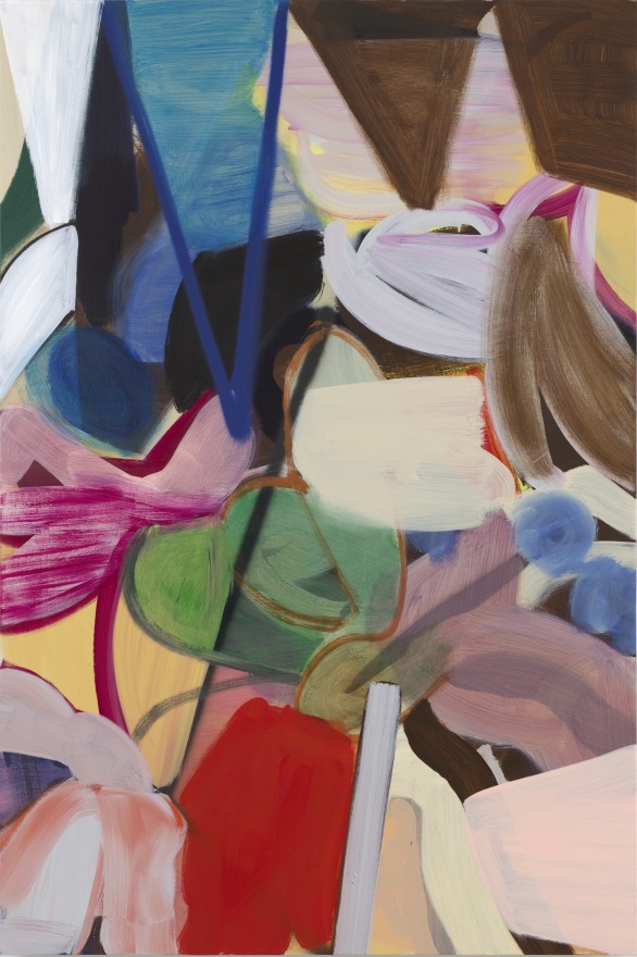 Liliane Tomasko POEM THING (and leave you, to neither quite belonging, not quite so dark as the house sunk in silence), 2025 Acrylic and acrylic spray on linen 75 x 50 in 190.5 x 127 cm (LTO25.022)