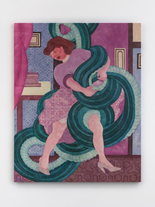 Orkideh Torabi Embrace of the Unseen, 2024 Dye on canvas  61 1/4 x 48 7/8 x 1 3/8 in 155.6 x 124.1 x 3.5 cm (OTO24.017)