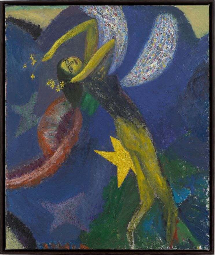 M&ograve;nica Subid&eacute; Le ver luisant, 2024 Signed, titled, and dated on verso Oil on linen 23 5/8 x 20 1/8 in (framed) 60 x 51 cm (framed) (MSU24.038)
