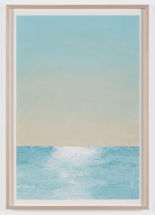 Jake Longstreth, Untitled (Seascape), 2020. Oil on watercolor paper, 21 x 14 in, 53.3 x 35.6 cm (JLO20.014)