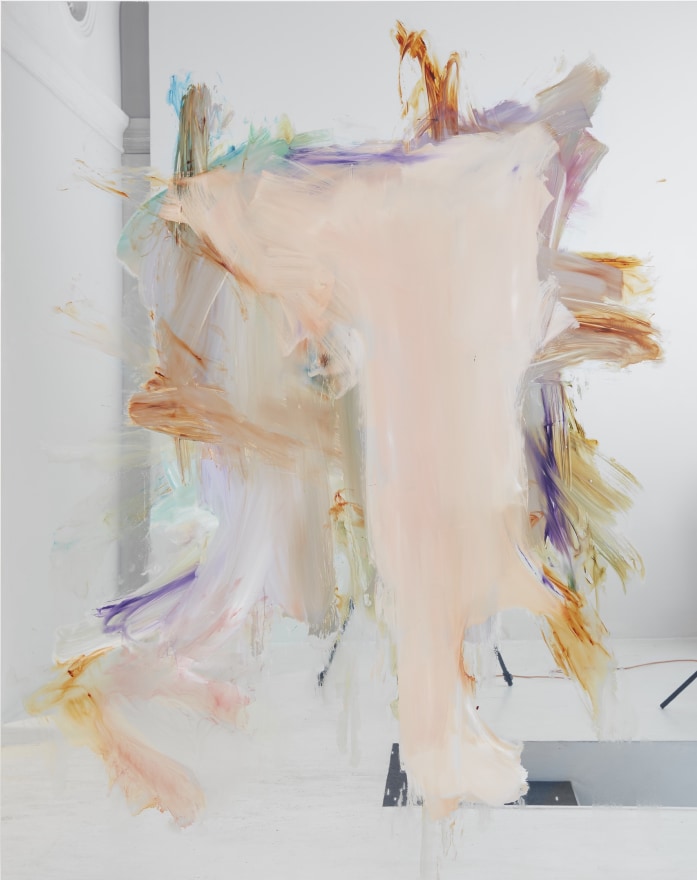Peter Bonde UNTITLED (SUDDEN DEATH SYNDROME), 2023 Oil on mirror foil 78 3/4 x 63 in 200 x 160 cm (PBO24.008)