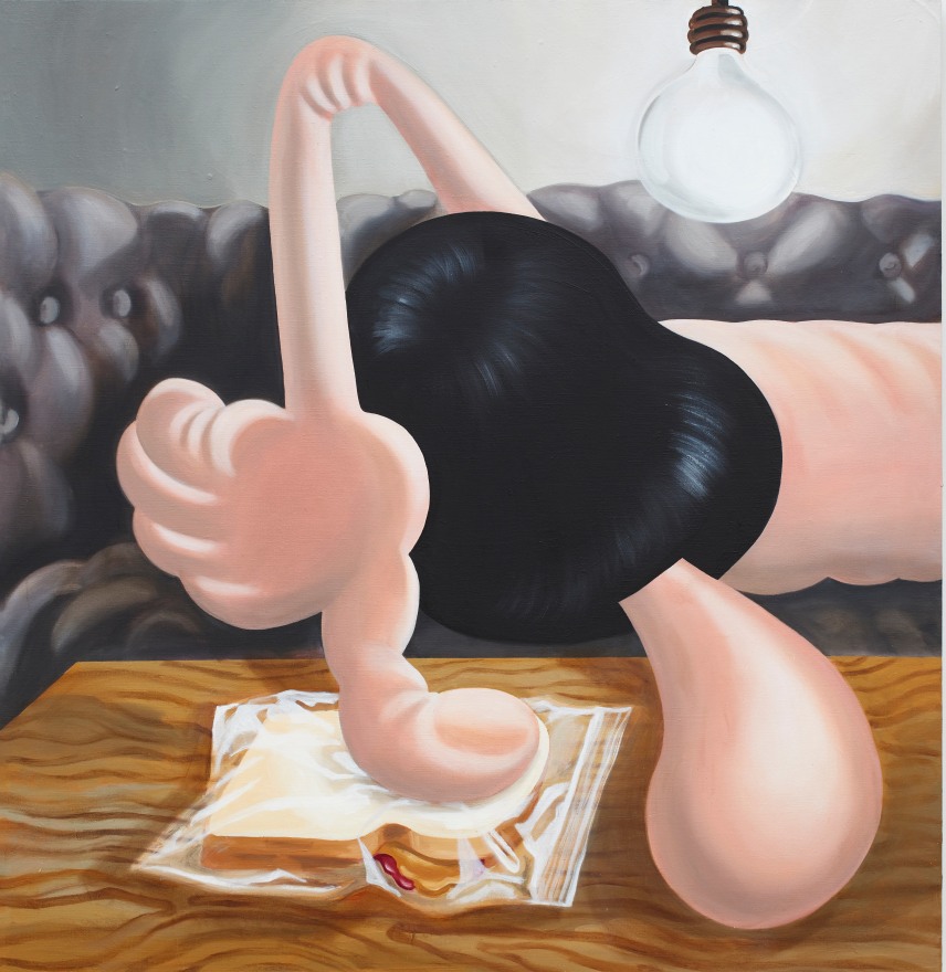 Louise Bonnet The PB&amp;J, 2016 Oil on canvas 50 x 52 in 127 x 132 cm (LB16.030)