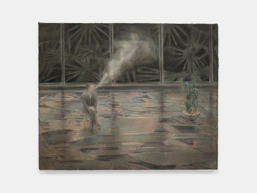 Marin Majic Just Talking, 2021 Colored pencil, oil color, marble dust on linen 12 x 15 in 30.5 x 38.1 cm (MMA21.064)
