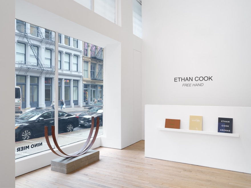 Installation view of Ethan Cook, Free Hand, Nino Mier Gallery, Tribeca, April 4 &ndash; May 9, 2025