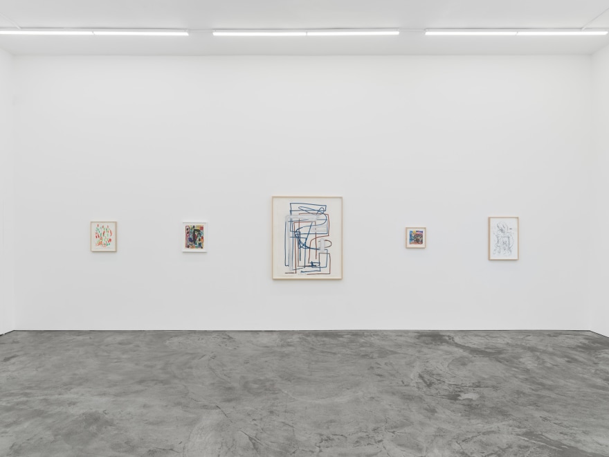 Installation View of Andr&eacute; Butzer, Th&uuml;ringer Wald (Works on Paper 2001&ndash;2022), (November 5, 2022 - January 7, 2023). Nino Mier Gallery Two, Los Angeles.