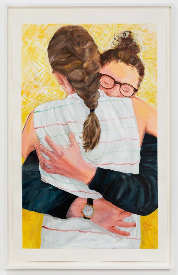 Rebecca Ness, Us, 2020. Gouache and colored pencil on paper, 40 x 25 in, 101.6 x 63.5 cm, 42 1/2 x 27 1/4 in (framed), 108 x 69.2 cm (RNE20.017)