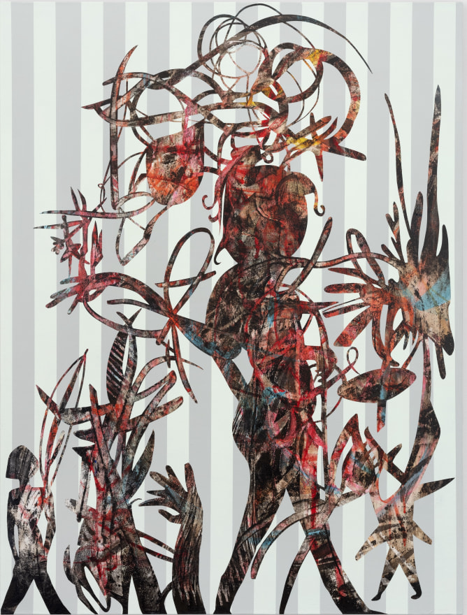 Ana Villagomez Little Miss Mercury Girl, 2025 Signed, titled, and dated on verso Acrylic and flashe on canvas 40 x 30 in 101.6 x 76.2 cm (AVI25.005)