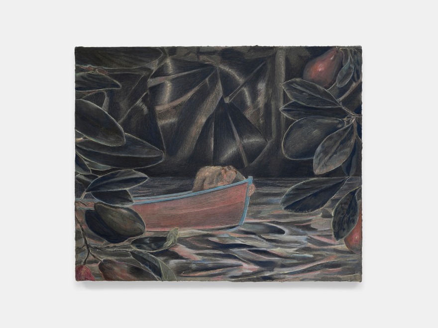 Marin Majic Off course, 2021 Colored pencil, oil color, marble dust on linen 13 x 16 in 33 x 40.6 cm (MMA22.012)