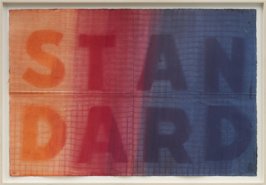 Nicolas Shake STAN DARD, 2023 Dye on paper, weathered 33 1/8 x 47 5/8 in (framed)  84 x 121 cm (framed) (NSH23.007)