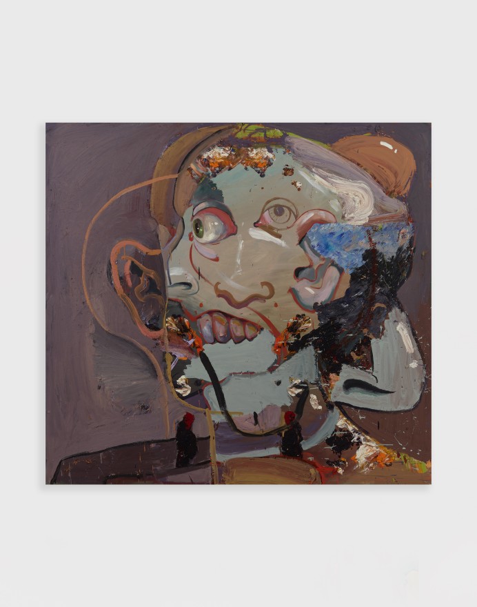 Ben Quilty A Very Unhealthy Glow, Self portrait, 2022 Oil on linen 73 1/4 x 78 in 186 x 198 cm (BQU22.009)