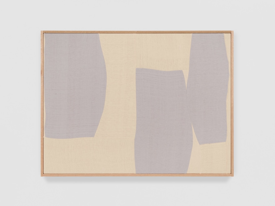 Ethan Cook Silver Rondo IV, 2021 Handwoven Cotton and linen, framed 30 x 40 inches 76.2 x 101.6 cms (ECO21.034)