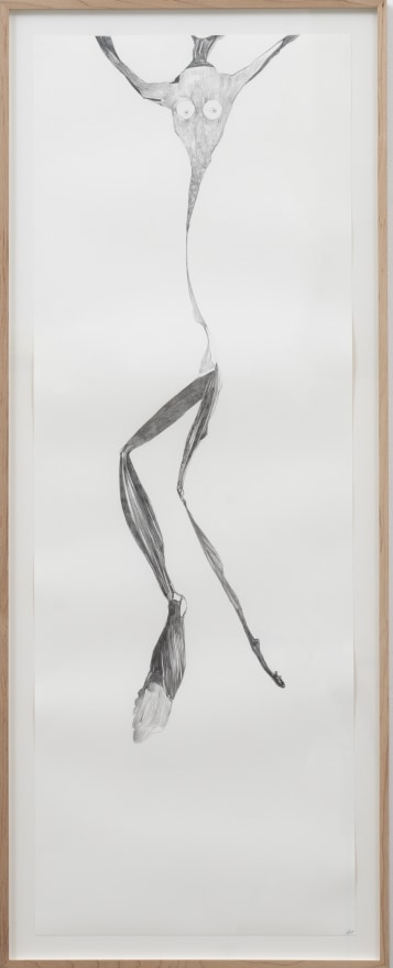 Nicola Tyson Tall Drawing #10, 2008 Graphite on paper 50 1/8 x 20 1/8 x 1 1/2 in (framed) 127.3 x 51.1 x 3.8 cm (framed) (NTY24.001)