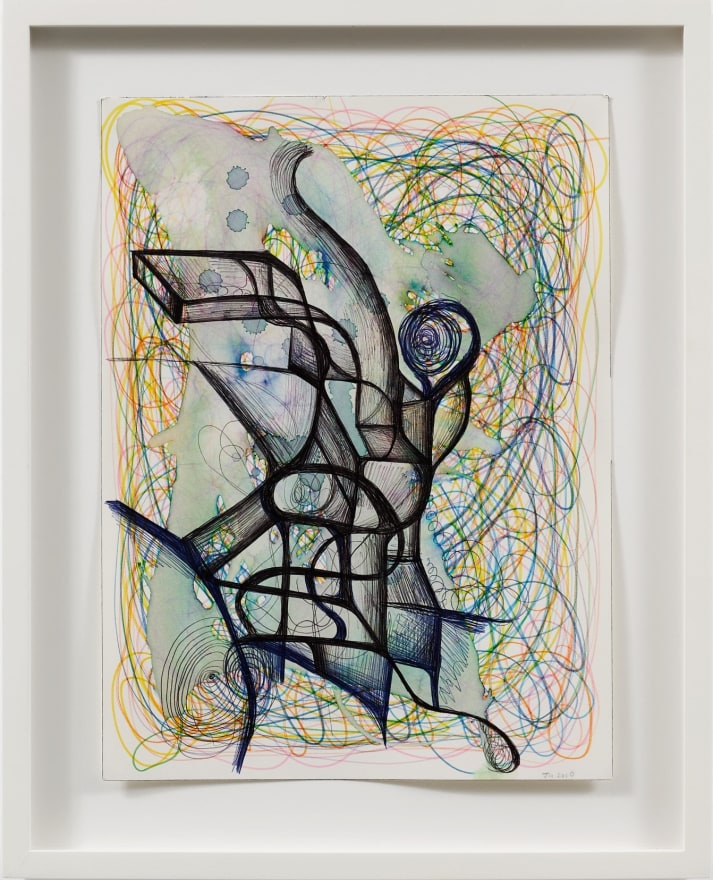 Joanne Greenbaum Untitled, 2011 Ballpoint pen and marker on paper 21 1/2 x 17 1/2 in (framed) 54.6 x 44.5 cm (framed) (JGR22.032)