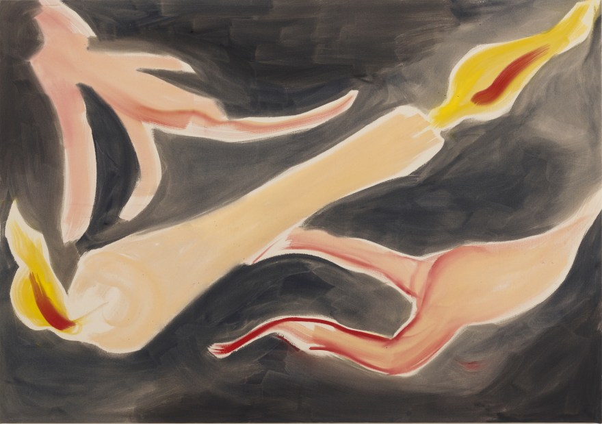 Sophie von Hellermann, Burning the Candle Both Ends, 2014. Acrylic on canvas, 64 7 /8 x 92 l /8 inches (165 x 234 cm)