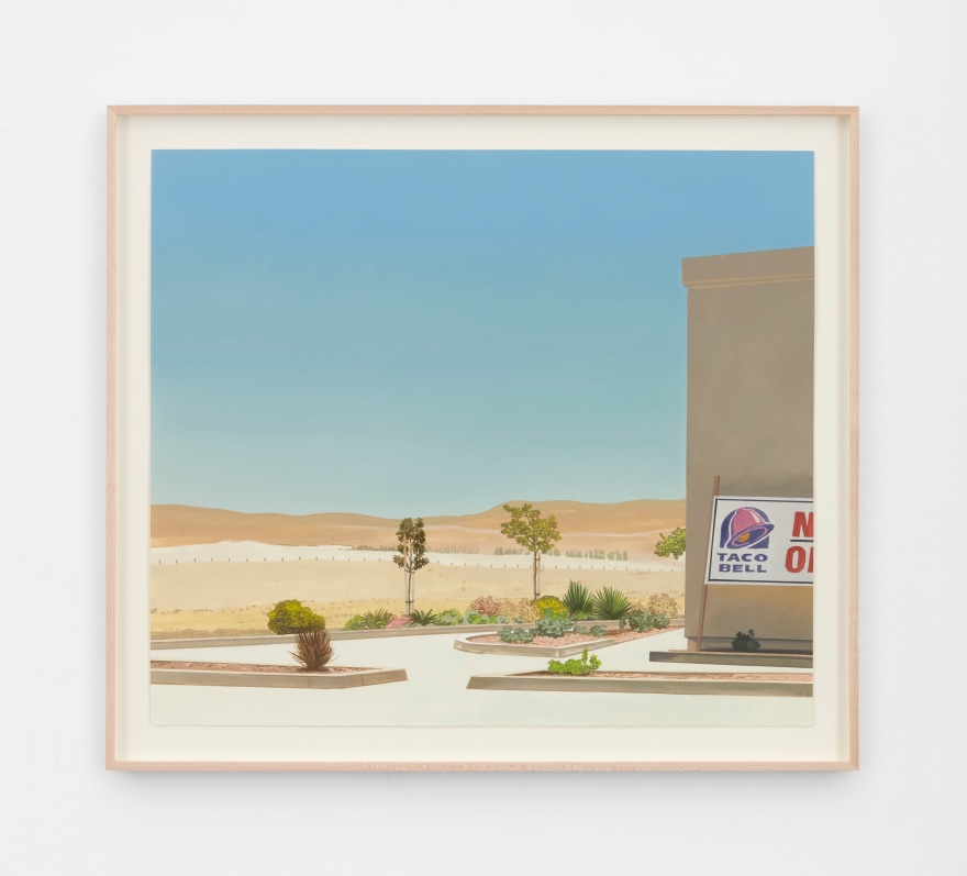 Jake Longstreth Untitled California Landscape II, 2021 Oil on paper 20 1/4 x 23 1/4 in (unframed) 51.4 x 59.1 cm (unframed)  23 x 26 inches (framed) 58.4 x 66 cms (framed) (JLO21.030)