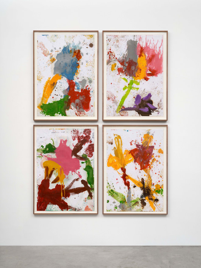 Jorge Galindo Sacromonte 21, 3, 98, 28, 2022 Oil on paper Suite of 4  43 3/4 x 32 in (each) 111.1 x 81.3 cm (each) (JGA22.044)