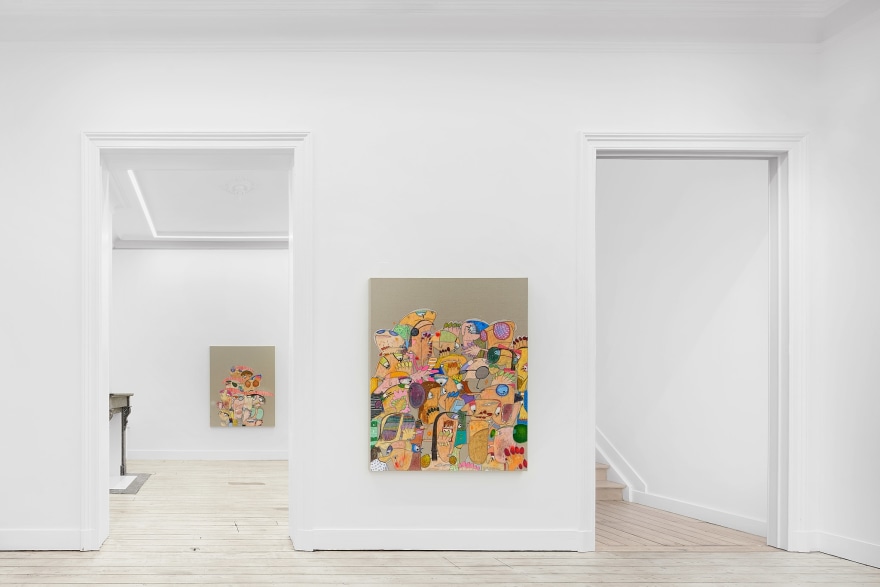 Installation view of Rafa Macarr&oacute;n, MULTITUDE, (October 14 - November 10, 2022). Nino Mier Gallery, Brussels.