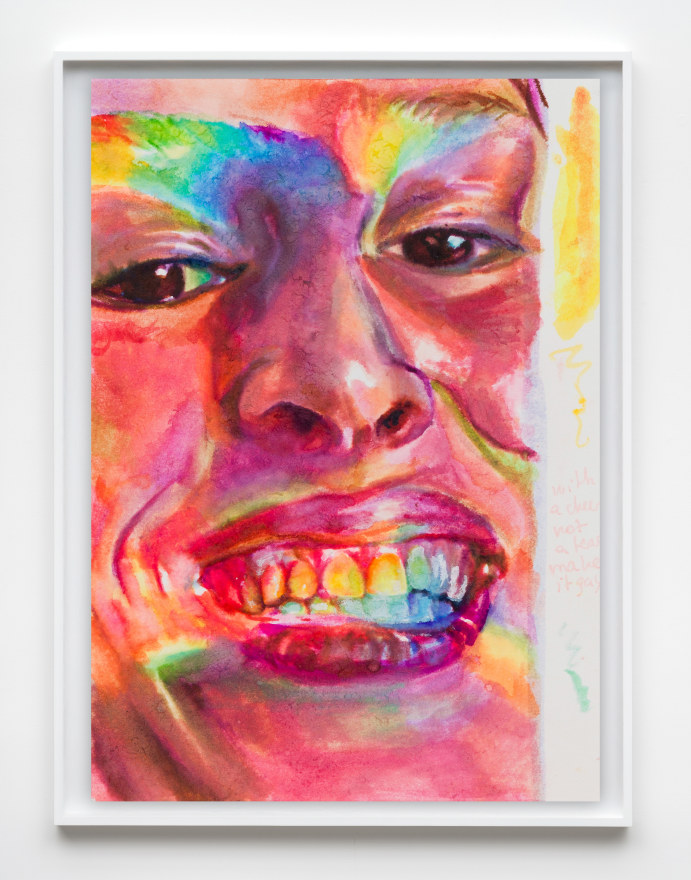 Giulia Messina With a cheer not a tear make it gay, 2025 Markers and ink on paper 5 3/4 x 4 1/4 in 14.7 x 10.8 cm (GME25.013)