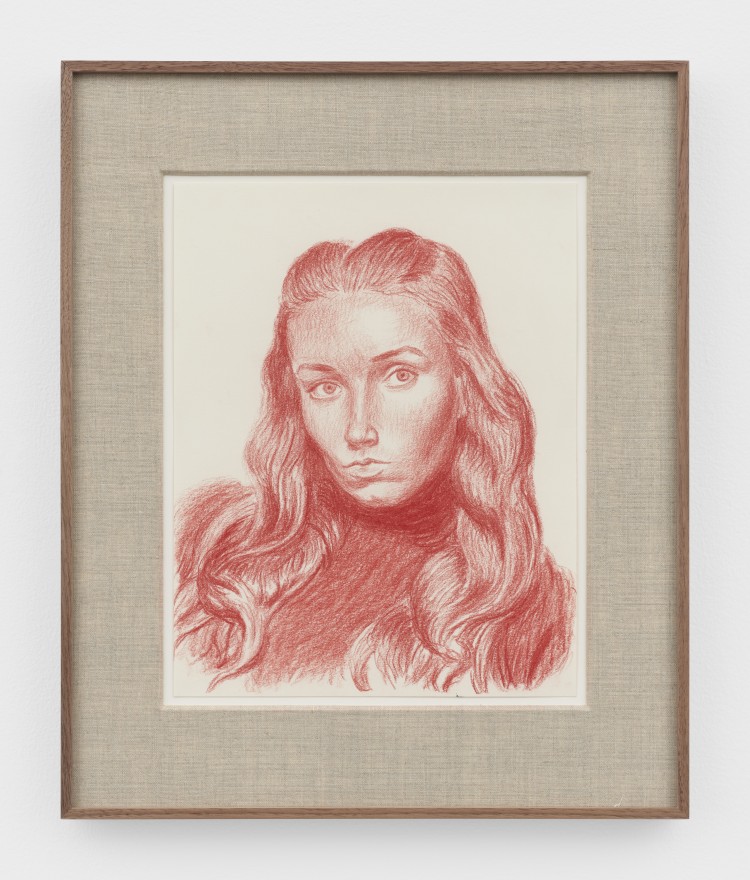 Jansson Stegner Untitled, 2022 Conte and chalk drawing on paper 20 1/2 x 17 x 1 1/2 in (framed)  52.1 x 43.2 x 3.8 cm (framed) (JAS22.022)