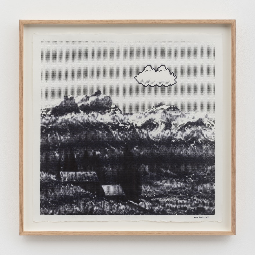 Arno Beck Untitled, 2022 Typewriter drawing on paper 20 3/4 x 20 3/4 x 1 1/4 in (framed) 52.7 x 52.7 x 3.2 cm (framed) (ABE22.013)