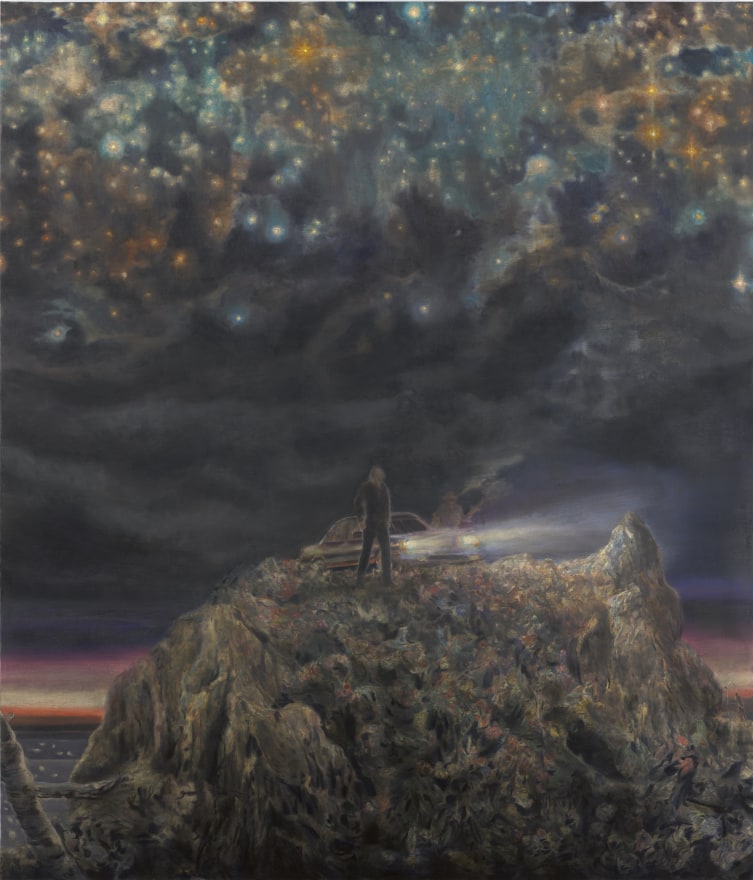 Marin Majić Vantage Point, 2023 Color pencil, marble dust and oil color on linen 82 5/8 x 70 3/4 in 209.8 x 179.8 cm (MMA23.011)