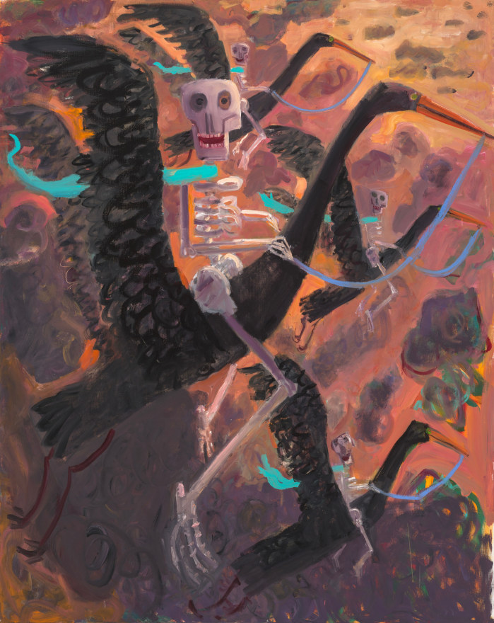 Kyle Staver Black Storks, 2024 Oil on linen 68 x 58 in 172.7 x 147.3 cm (KST24.004)