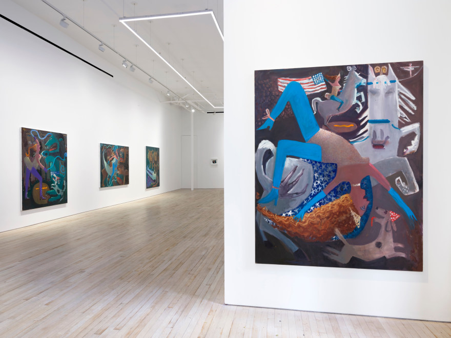 Installation view of Kyle Staver, The Greatest Show on Earth, Nino Mier Gallery, Tribeca, November 7 – December 16, 2025