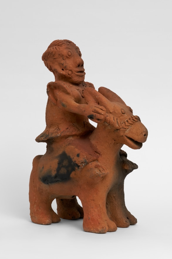 Seyni Awa Camara Woman on a donkey, c. 2010 Fired clay 19 3/4 x 14 x 8 1/2 in 50.2 x 35.6 x 21.6 cm (SAW21.007)