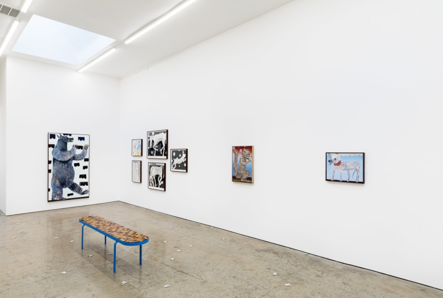 Installation view of Pieter Jennes, When Weeds Bloom, (April 16 - May 14, 2022). Nino Mier Gallery 4, Los Angele