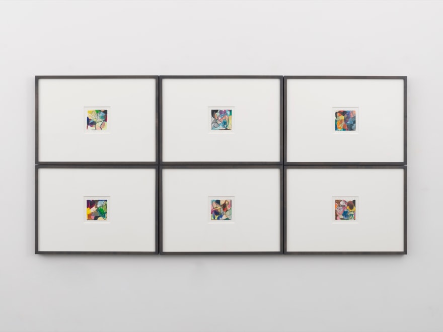 Liliane Tomasko Psyche of the Portrait (Suite 7-12), 2025 Six individual works in oil pastel on paper Each: 15 5/8 x 21 5/8 in (framed) 39.6 x 54.9 cm (framed) (LTO25.030)