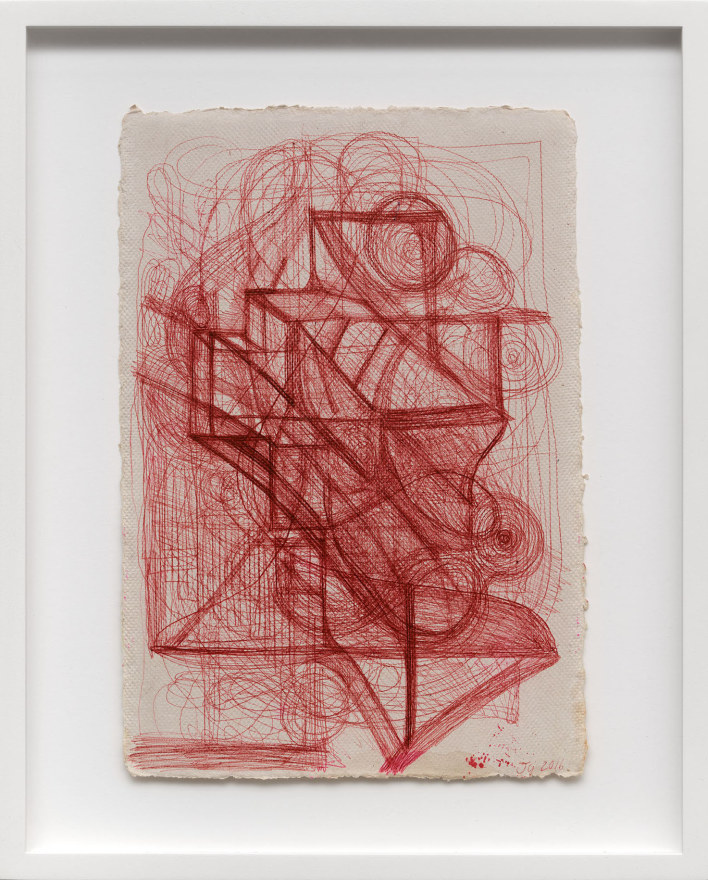 Joanne Greenbaum Untitled, 2016 Ballpoint pen and archival marker on paper 15 5/8 x 12 5/8 x 1 5/8 in (framed) 39.7 x 32.1 x 4.1 cm (framed) (JGR22.009)