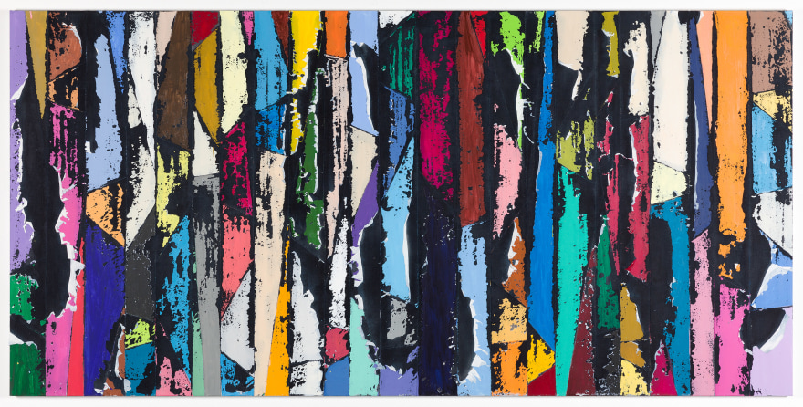 Secundino Hern&aacute;ndez Untitled, 2023 Acrylic and dye on stitched linen 63 x 128 in 160 x 325 cm (SHE23.014)