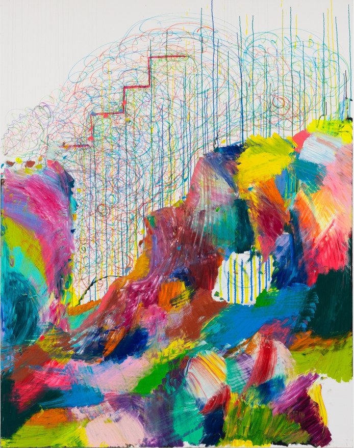 Joanne Greenbaum Untitled, 2012 Oil and ink on canvas 90 x 70 in 228.6 x 177.8 cm (JGR21.014)