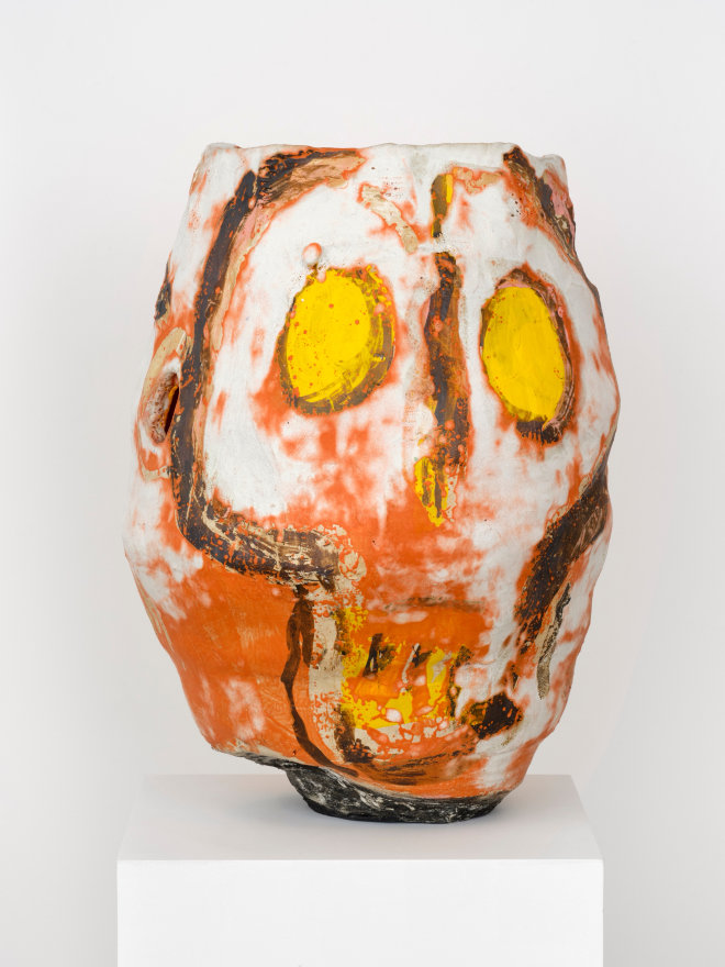 Roger Herman, large skull orange, 2023