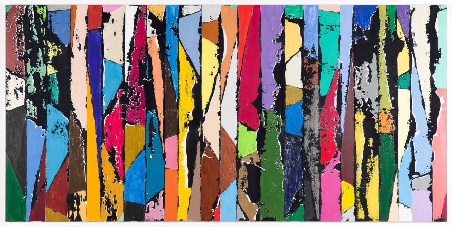 Secundino Hern&aacute;ndez Untitled, 2023 Acrylic and dye on stitched linen 63 x 128 in 160 x 325 cm (SHE23.012)